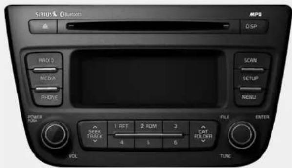 SIRIUS Bluetooth MPB DISP RADIO MICA PHONE SCAN SETUP MENU POWER PLL SEEK TRACK 1 RPT 2 ROM 3 CAT 4 5 6 FLE TUNE VOL TUNE