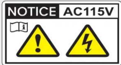 NOTICE AC115V i