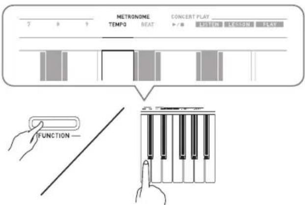 METRONOME TEMP0 BEAT CONCERT PLAY ▼/8 NEFEET KESSON PLAY FUNCTION