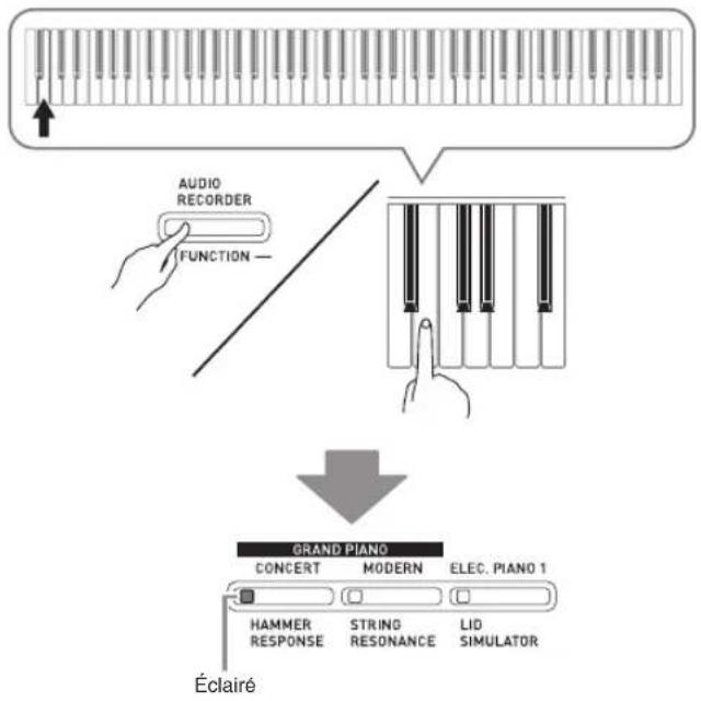 CASIO PX-860BK - Tout en tenant le bouton FUNCTION enfoncé, appuyez sur la touche de sauvegarde sur le clavier. - 1