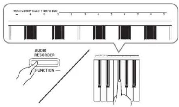 MUSIC LIBRARY SELECT / TEMPO/ BAC AUDIO RECORDER FUNCTION