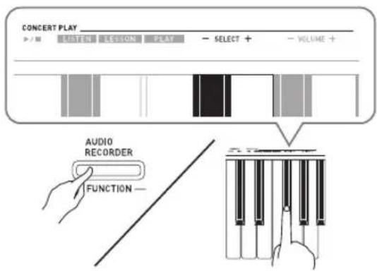 CONCERT PLAY LITER FOR LESSON PLAY - SELECT + VOLUME + AUDIO RECORDER FUNCTION