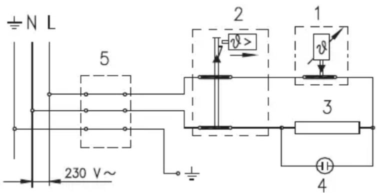 ± N L 5 230 V~ 1 v> v 3 4