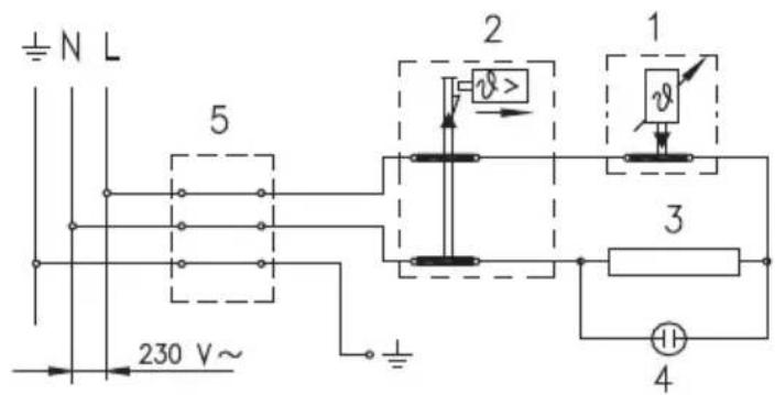 ± N L 5 230 V~ 1 2 3 4