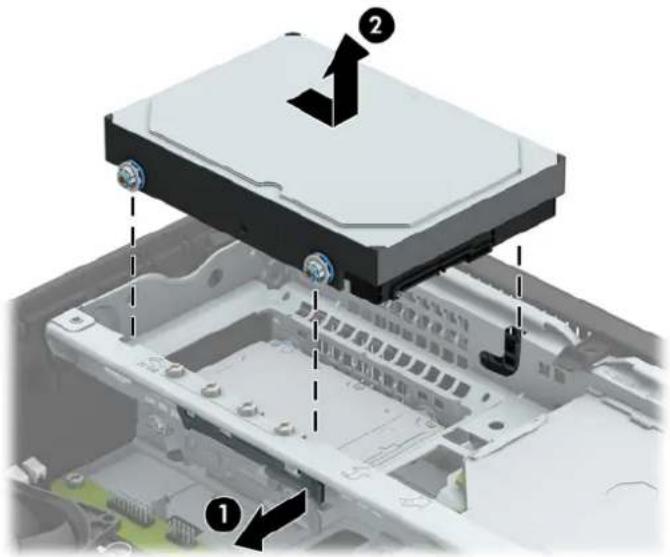 HP EliteDesk 800 G2 SFF - Retrait et réinstallation d'un disque dur principal de 3,5 po - 4