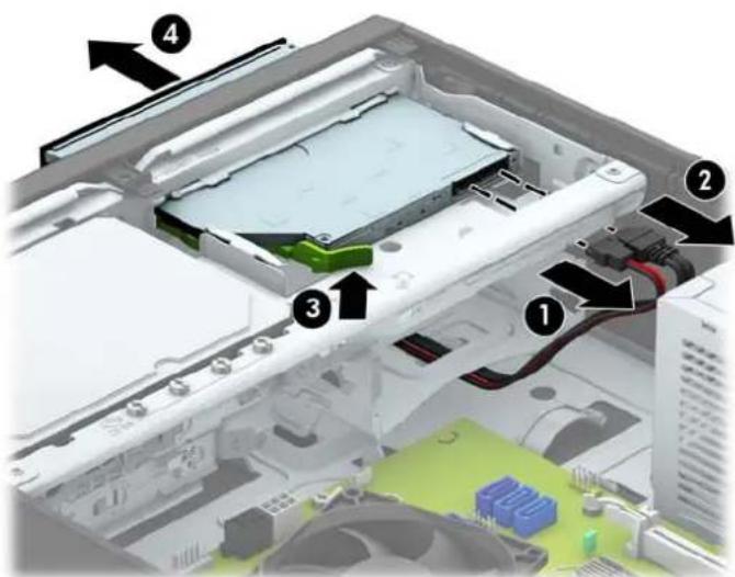 HP EliteDesk 800 G2 SFF - Retrait d'un lecteur optique mince de 9,5 mm - 4