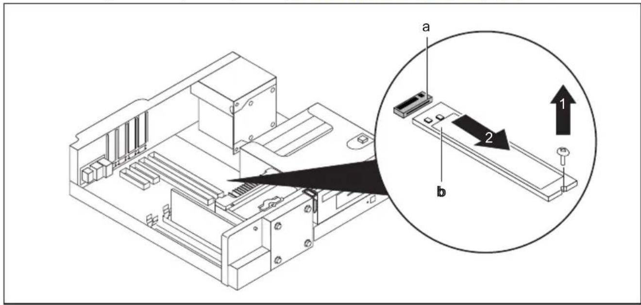 FUJITSU Esprimo D756 - Démontaged'unmoduleM.2 - 1