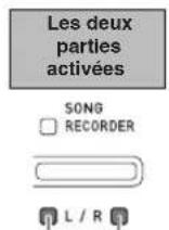 CASIO AP-460BK - Tout en tenant le bouton FUNCTION enfoncé, appuyez sur le bouton RECORDER (L/R) pour sélectionner la partie que vous voulez désactiver. - 1