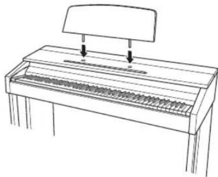 CASIO AP-460BK - Installer le pupitre de musique et le porte-casques - 1