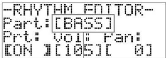 -RHYTHM EDITOR-- Part: [BASS] Prt: vol: Fan: ION Ⅱ[105][ 0]