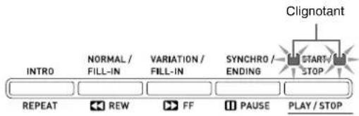 CASIO AP-650MBK - Appuyez sur le bouton 17 (SYNCHRO/ ENDING). - 1