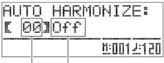 AUTO HARMONIZE: OFF 0:0012:120