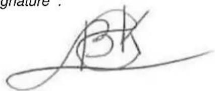signature :