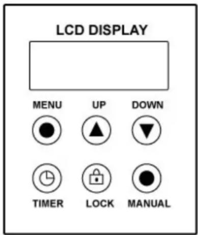 LCD DISPLAY MENU UP DOWN TIMER LOCK MANUAL