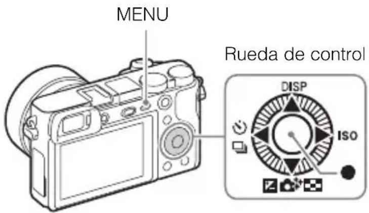 MENU Rueda de control DISP ISO