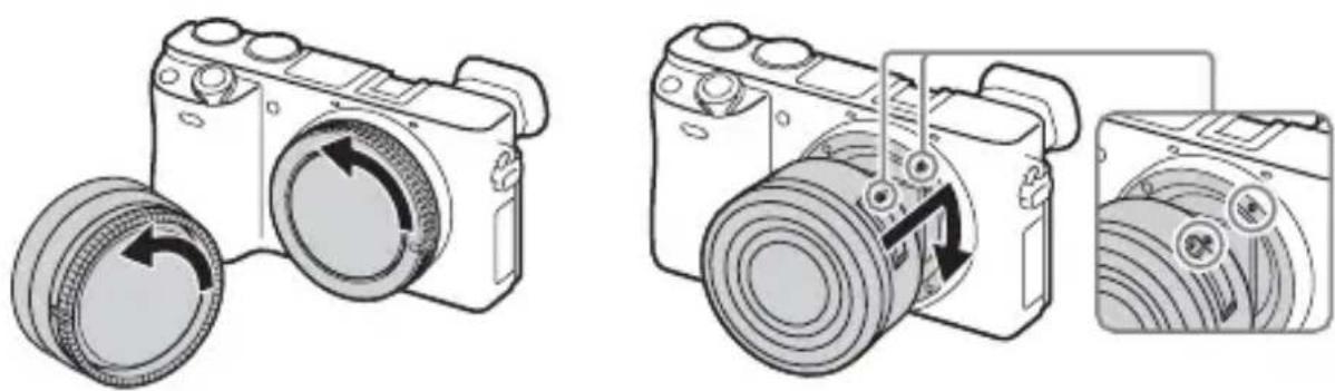 SONY Alpha a6000 - Sette på/ta av objektivet - 1