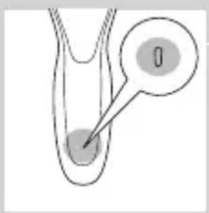 Diagram showing a droplet inside a U-shaped tube with a labeled point '0' pointing to the center.