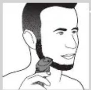 PHILIPS SHAVER Series 7000 S7710 - Използване на приставката за оформяне на брада без гребен - 2