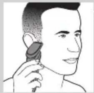 PHILIPS SHAVER Series 7000 S7710 - Използване на приставката за подстригване - 2