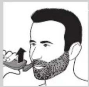 PHILIPS SHAVER Series 7000 S7710 - Using the beard styler attachment with comb - 2