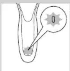 Diagram showing a droplet inside a tube with a labeled star and arrow pointing to the droplet's center.