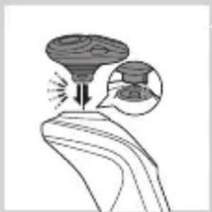 PHILIPS SHAVER Series 7000 S7710 - Сваляне и поставяне на приставките с щракване - 2
