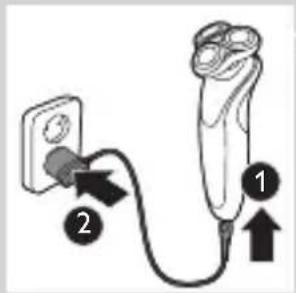 PHILIPS SHAVER Series 7000 S7710 - Töltés hálózati adapterrel - 1