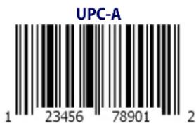 UPC-A 1 23456 78901 2