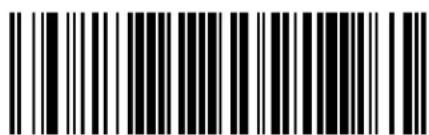 Black and white barcode image with vertical lines and a central dot