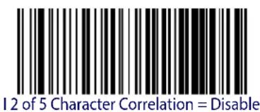 12 of 5 Character Correlation = Disable