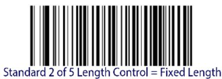 Standard 2 of 5 Length Control = Fixed Length