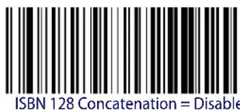 ISBN 128 Concatenation = Disable