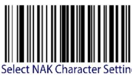 Select NAK Character Setting