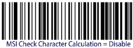 Wasp WLS9600 - MSI Check Character Calculation - 1