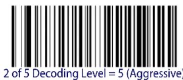 2 of 5 Decoding Level = 5 (Aggressive)
