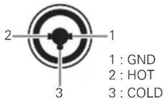 1 : GND 2 : HOT 3 : COLD