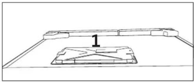 Line drawing of a mechanical component with a base labeled '1' (no text or symbols beyond the number)