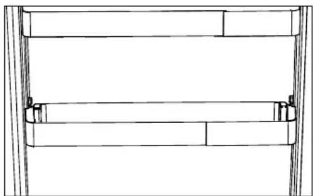 Technical line drawing of a mechanical assembly with no visible text or symbols.