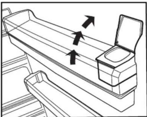 Line drawing of a mechanical device with two arrows indicating direction (no text or symbols)