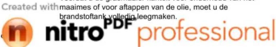 Created with maaiimes of voor aftappen van de olie, moet u de brandstoftank volledig leegmaken. nitroPDF professional