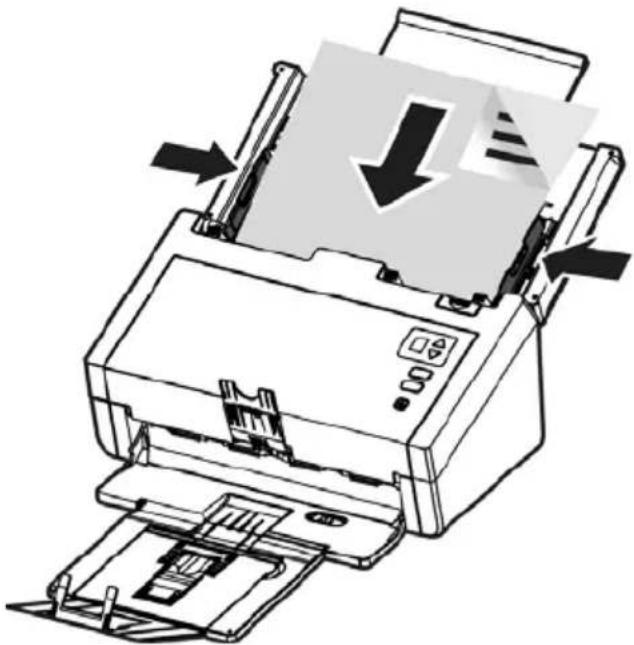 Illustration of a printer with paper being inserted, showing paper roll and printer sheet (no text or symbols)