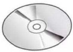 Illustration of a CD or DVD disc with visible internal bands (no text or symbols)