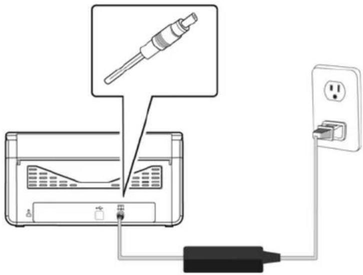 Diagram showing connections between a toaster oven, a USB jack, and an electrical outlet with plug.
