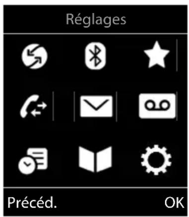 Réglages Précéd. OK