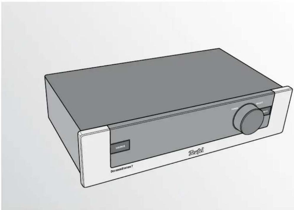 Illustration of a Terjel device with labeled ports and control knob (no text or symbols beyond branding)