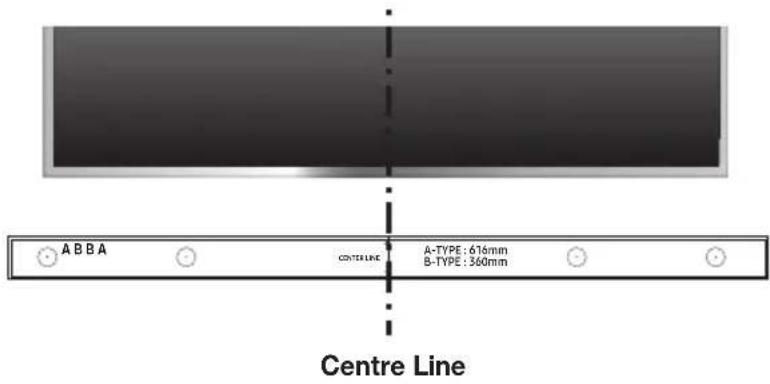 ABBA CENTERLINE A-TYPE : 616mm B-TYPE : 360mm Centre Line