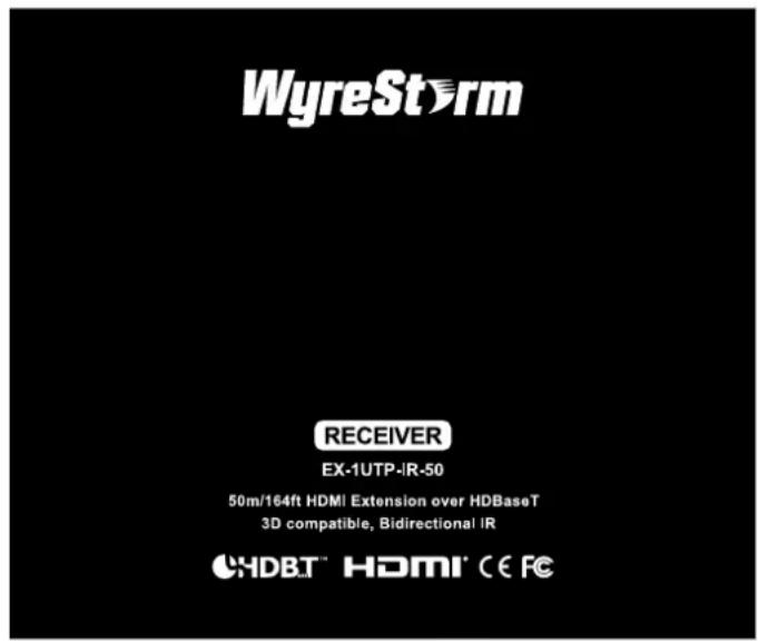 WyreStorm RECEIVER EX-1UTP-IR-50 50m/164ft HDMI Extension over HDBaseT 3D compatible, Bidirectional IR CHDBT™ HDMI® CE FC