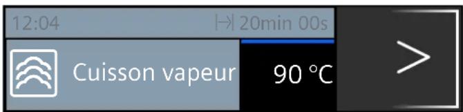 12:04 → 20min 00s Cuisson vapeur 90 °C >