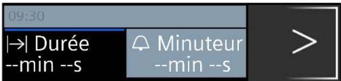 09:30 |→| Durée --min --s Minuteur --min --s >