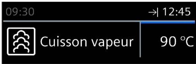 09:30 →12:45 Cuisson vapeur 90 °C